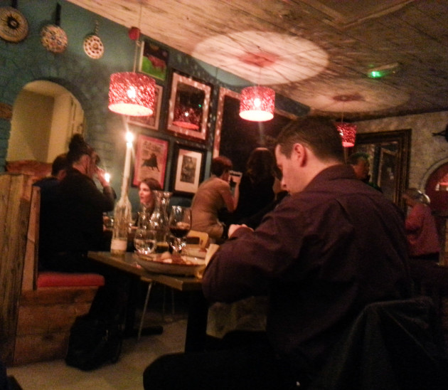Candlelit Cava Bodega Dining Room, Galway Ireland