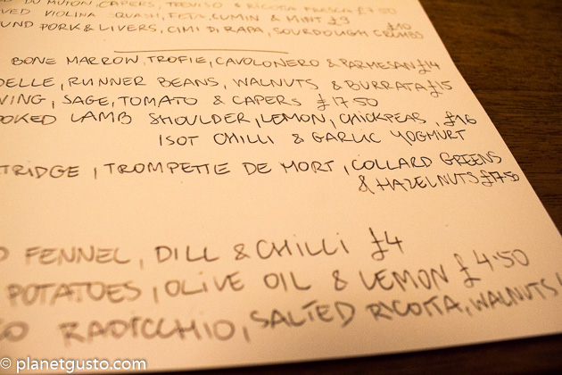 Ducksoup Soho London Menu