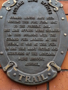 Cunard Line Plaque, Cobh, Ireland