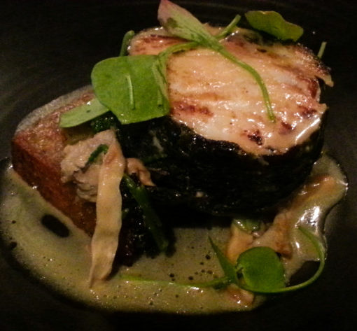 Cod Roti over Rice Cake Greenes Restaurant Cork City Ireland