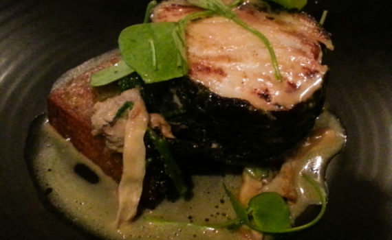 Cod Roti over Rice Cake Greenes Restaurant Cork City Ireland