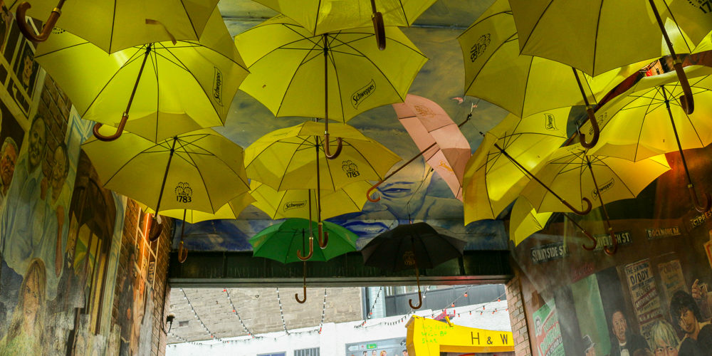 Dark Horse Umbrellas Cathedral Quarter Belfast Street Art