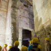 Visitors in Yellow Hard Hats, Domus Aurea Nero's Golden House , Interior, Rome Italy