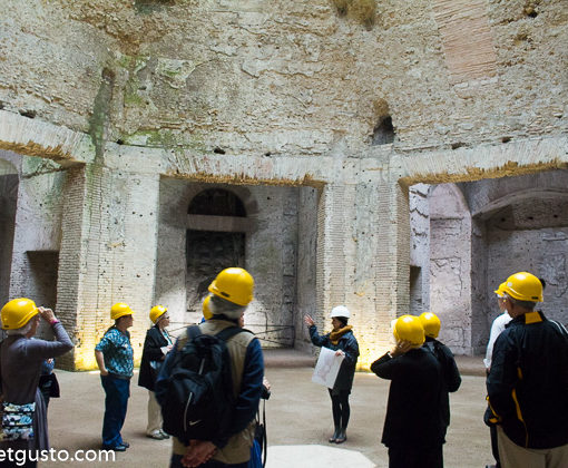 Octagonal Room, Domus Aurea Nero's Golden House , Interior, Rome Italy