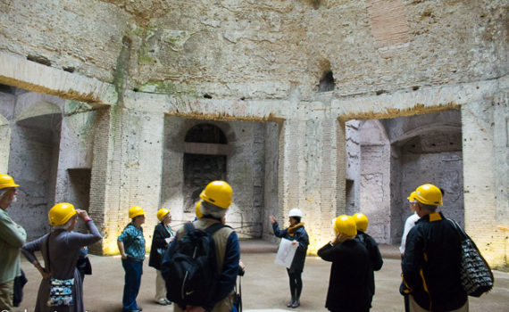 Octagonal Room, Domus Aurea Nero's Golden House , Interior, Rome Italy