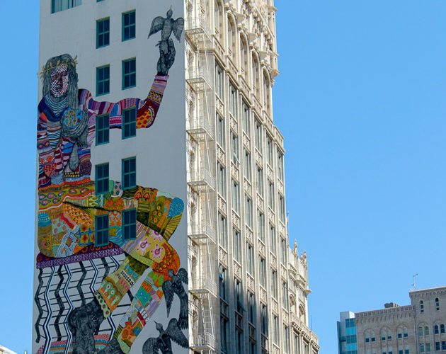 Zio Ziegler Mural - Cathedral Building Classic Architecture Uptown Oakland California