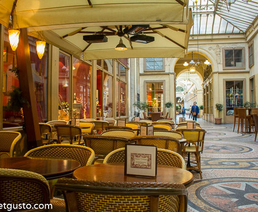 Paris Cafe Bistrot Vivienne at Gallerie Vivienne atrium Paris France