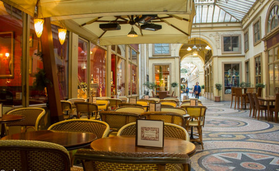 Paris Cafe Bistrot Vivienne at Gallerie Vivienne atrium Paris France