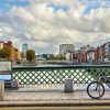 Dublin River Liffey view bridge day
