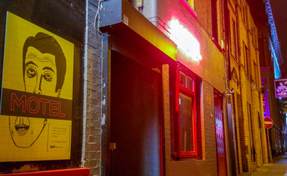 Motel Ropewalks Night street art Liverpool UK